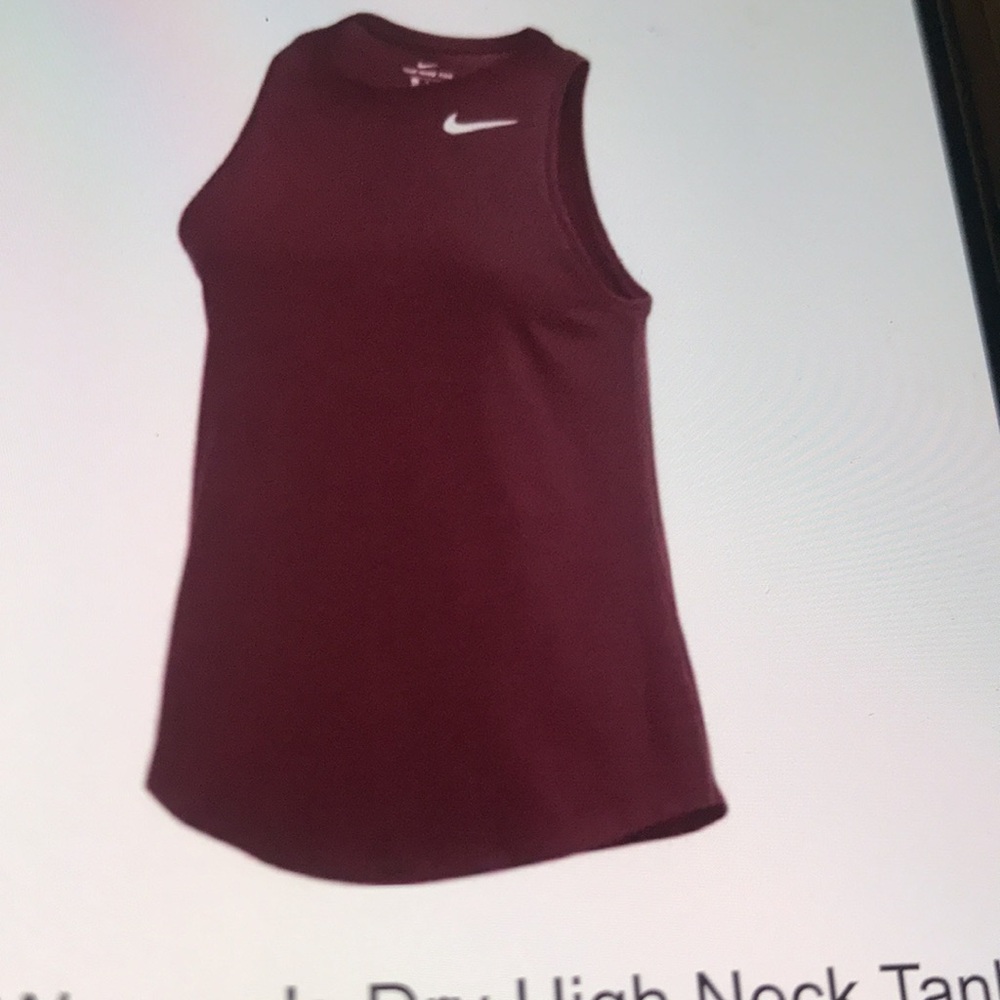 NWT Nike Cotton Top Burgundy XS